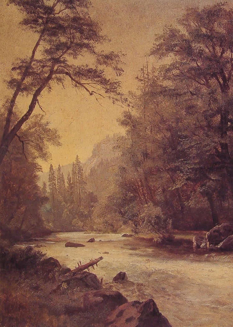 Albert Bierstadt Oil Painting Lower Yosemite Valley - Click Image to Close